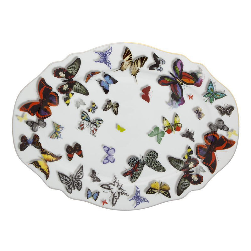 Butterfly parade - small oval platter