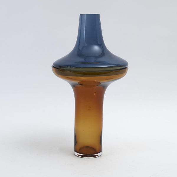 Cobalt - Tall Vase Over Amber Small