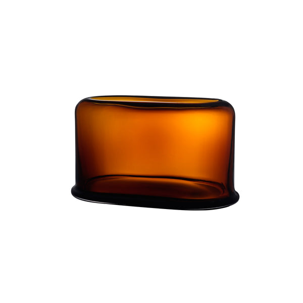 Layers Vase Wide in Amber