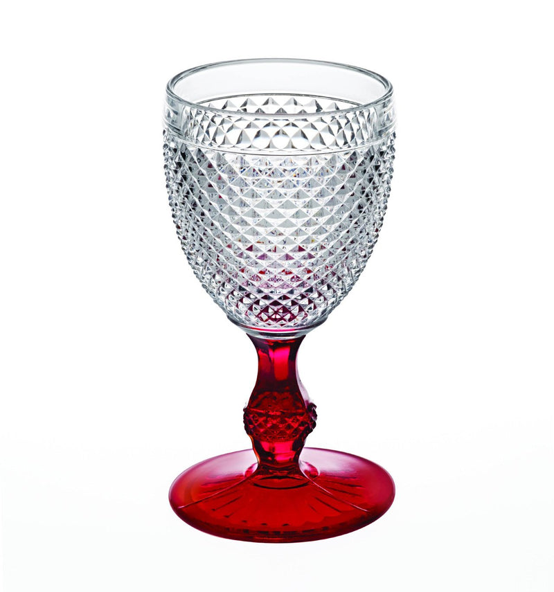 Bicos Bicolor - Goblet With Red Stem