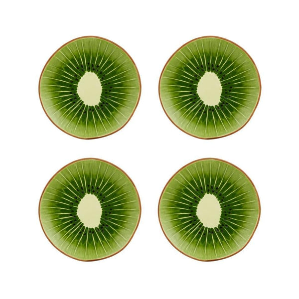 Tropical Fruits  - Kiwi Dessert Plate (Set of 4)