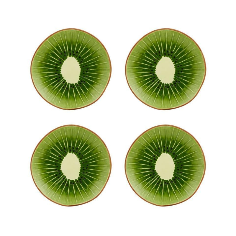 Tropical Fruits  - Kiwi Dessert Plate (Set of 4)