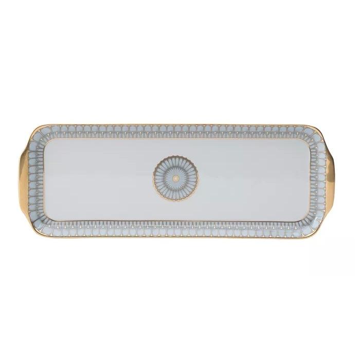 Arcades Grey & Gold - Rectangular Cake Platter