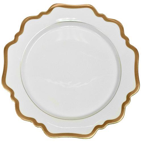 Antique White with Gold Dinner Plate