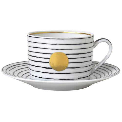 Aboro - Rimmed Tea Cup And Plate