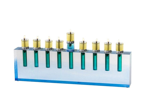Menorah D'Argento In Miniatura Per Casa Delle Bambole - Hanukkah Scala 1:12 Island Crafts ISL2501