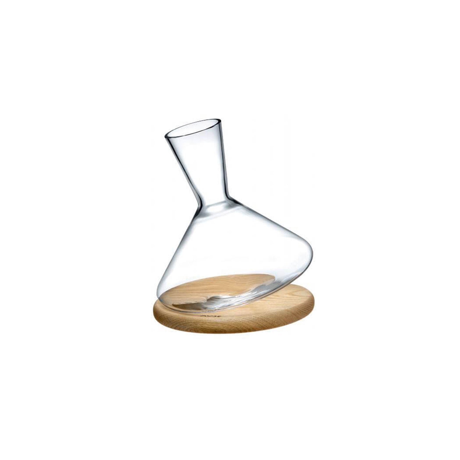 Nude Balance Wine Decanter With Wooden Base