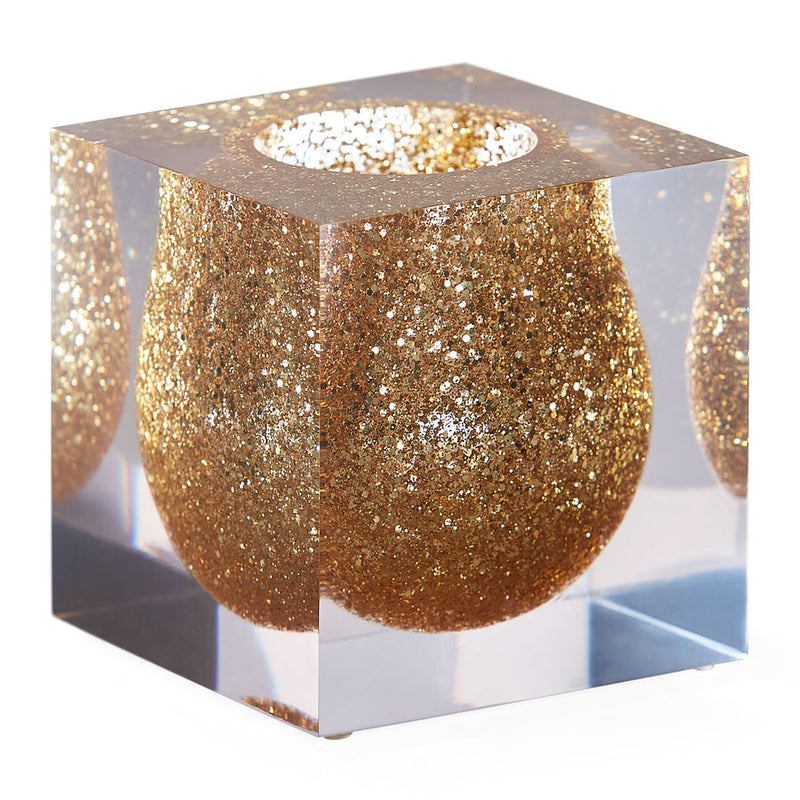 Bel Air Mini Scoop Vase - Gold Glitter