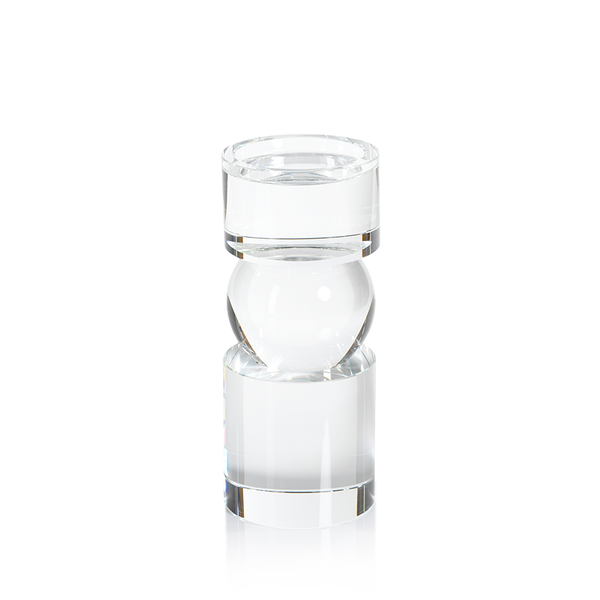 Rialto Crystal - Pillar Holder Clear Short