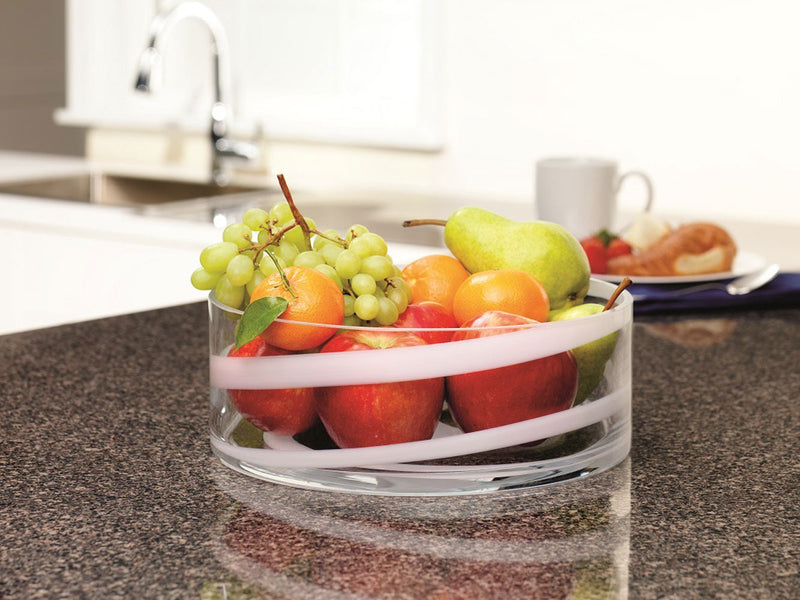 Swirl - Glass Fruit Bowl - Centerpiece Bowl