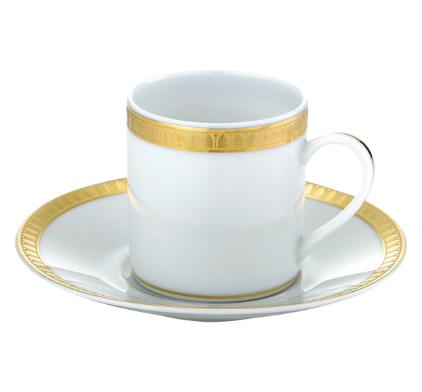 Malmaison Gold - Porcelain Coffee Cup & Saucer