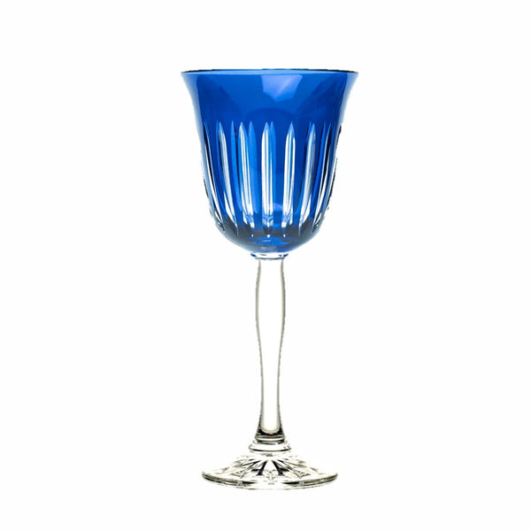 Water Goblet Stripes Blue