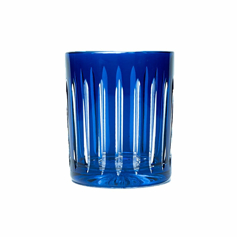 Whiskey Glass Stripes Blue