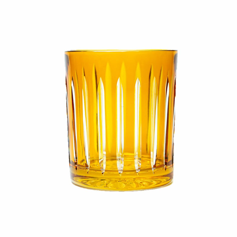 Whiskey Glass Stripes Yellow