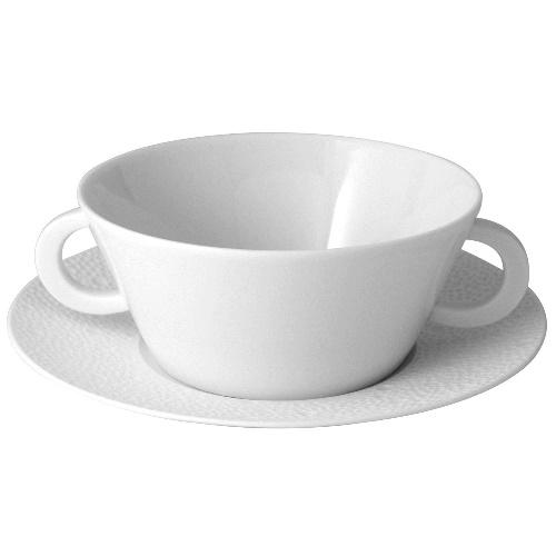 Ecume Blanc - Bouillon Cup And Plate