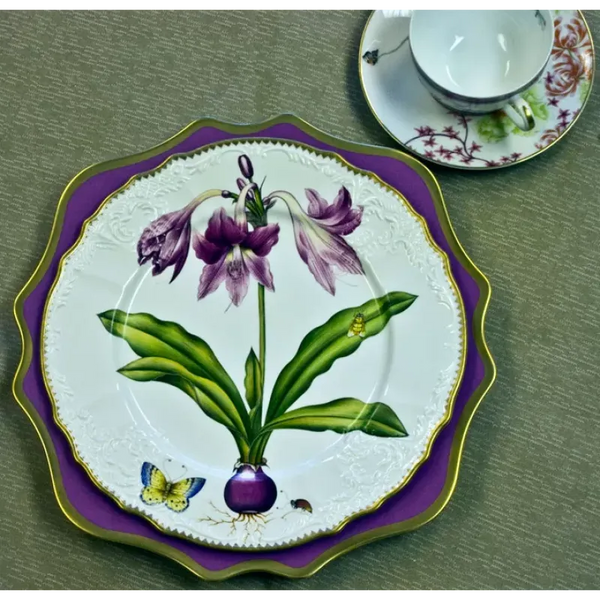 Anna's Palette - Rim Soup Plate - Purple Orchid