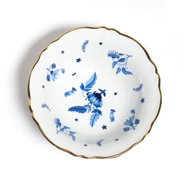 La Tavola Scomposta - Flower blue Salad bowl