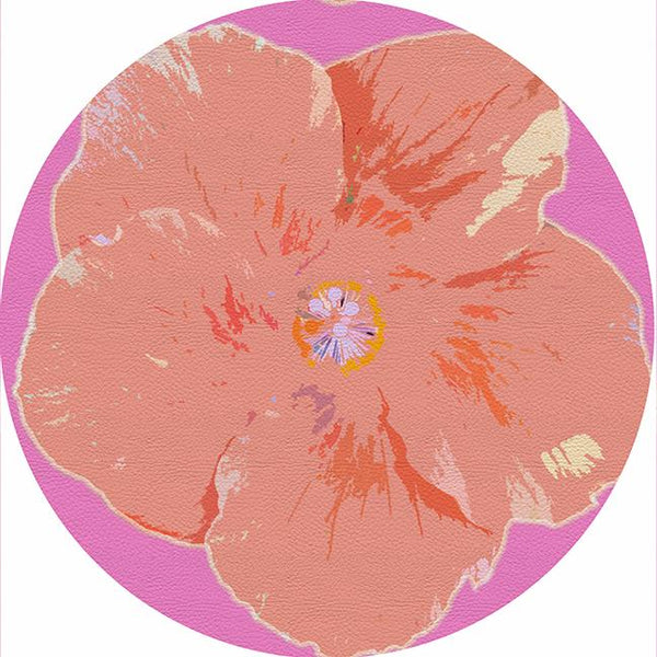 Hibiscus Pebble - Round Placemat Orchid (Set of 2)