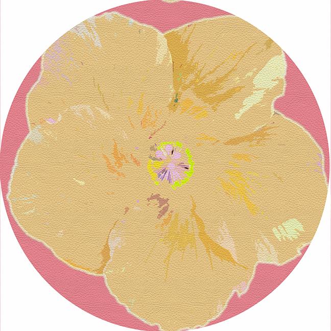 Hibiscus Pebble - Round Placemat Pink (Set of 2)