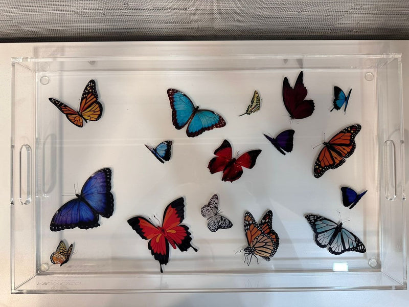 Acrylic Butterflies - Large Serving Tray