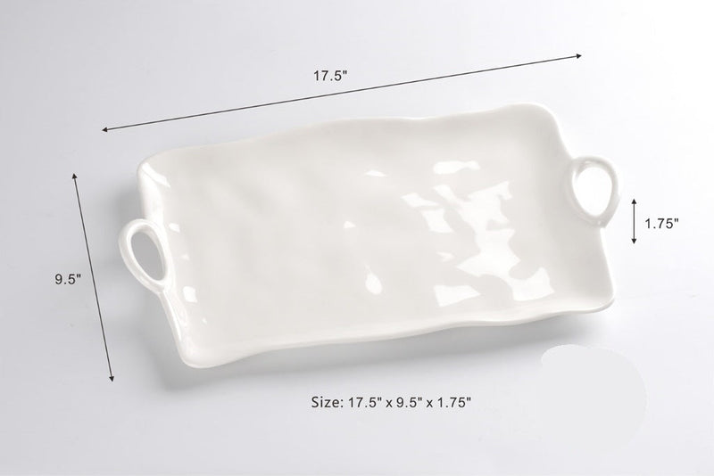Ivy - White - Large Platter