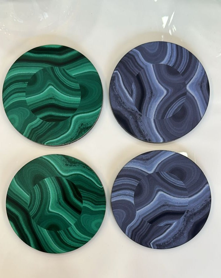Malachite - Green / Blue Coaster (Set of 4)