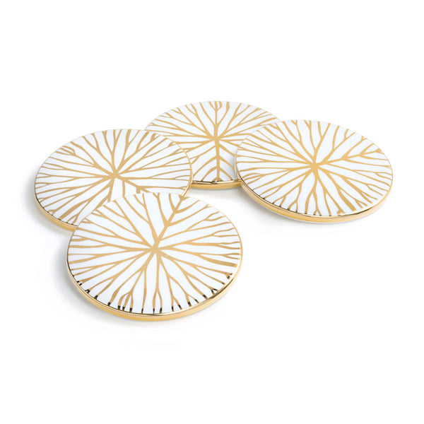 Talianna - Lily Pad Coasters White (Set of 4)