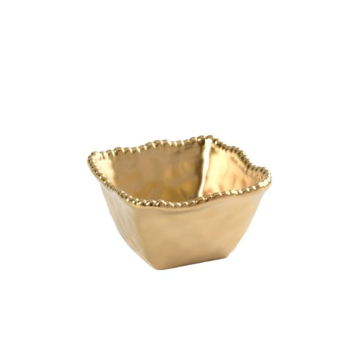 Monte Carlo - Gold - Square Snack Bowl