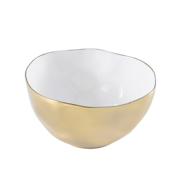 Moonlight - White and Gold - Large Bowl