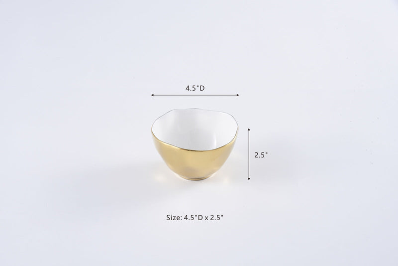 Moonlight - White and Gold - Snack Bowl
