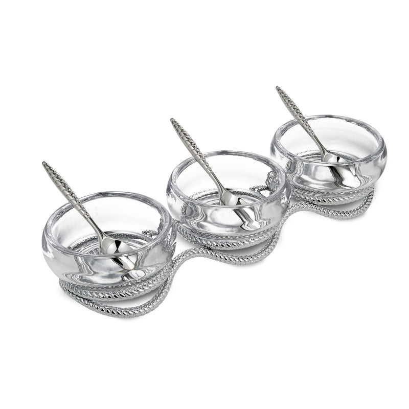 Braid - Triple Condiment Set with Spoons