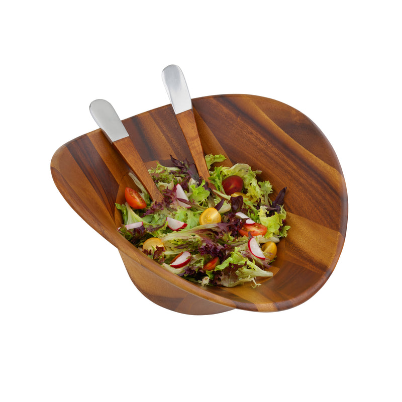 Ripple Salad Bowl w/ Servers
