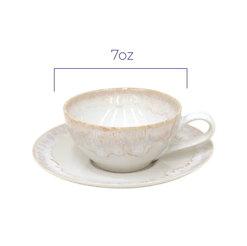 Taormina white - Tea cup & saucer