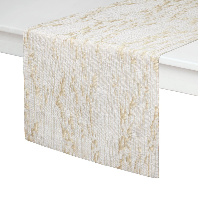 Mimi - Runner White and Gold 16" x 90"