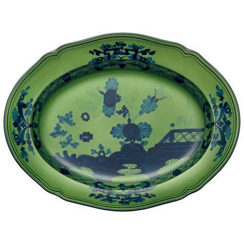 Oriente Italiano Malachite - Oval flat platter L