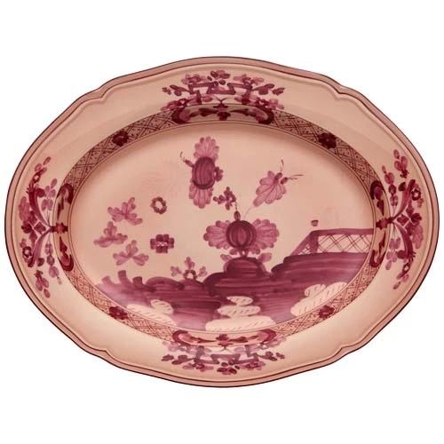 Oriente Italiano Vermiglio - Oval flat platter L