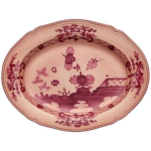 Oriente Italiano Vermiglio - Oval flat platter M