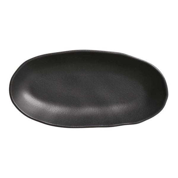 Matte Black - Deep Organic Oval Platter Large (Set of 4)