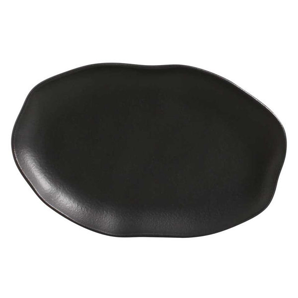 Matte Black - Shallow Bio Oval Platter Medium (Set of 4)