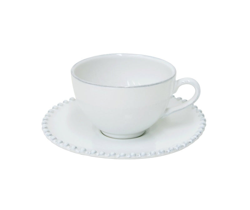 Pearl white - Tea cup & saucer