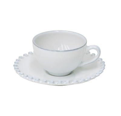 Pearl white - Coffee cup & saucer