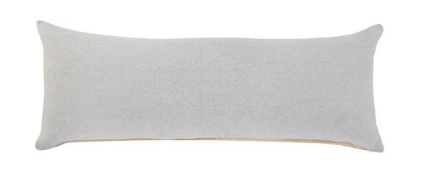 Soft Gray Solid Lumbar Throw Pillow  Rectangle