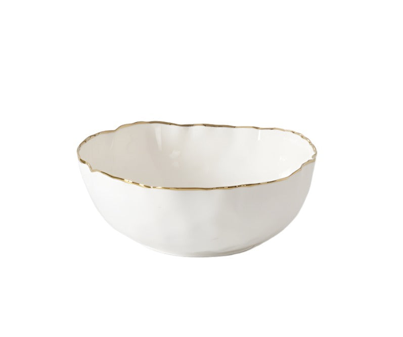 Portofino - White and Gold - Medium Bowl