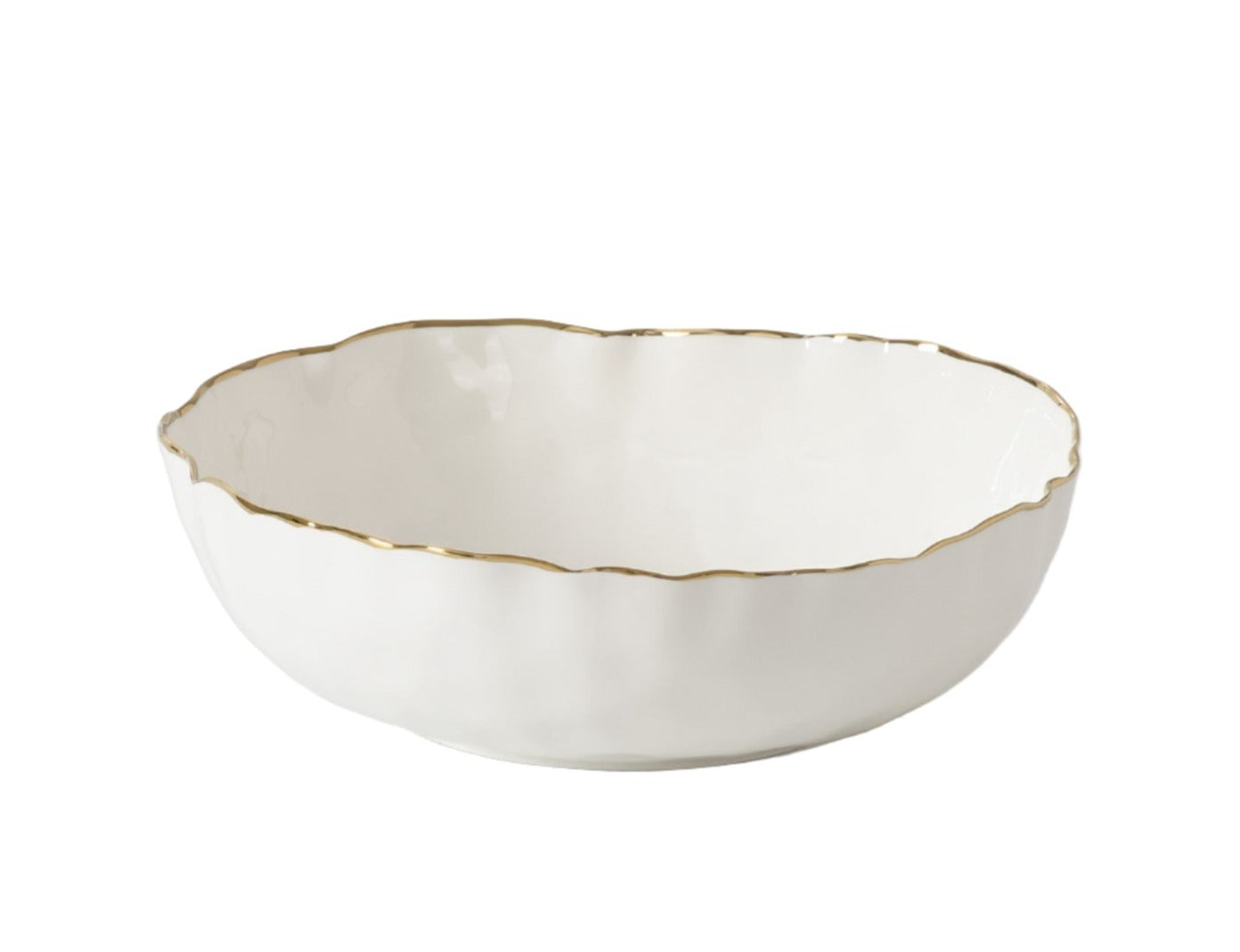 Portofino - White and Gold - Large Bowl