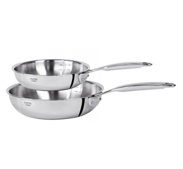 Castel Pro - Fry Pan Pro 5-Ply Stainless Steel (Set of 2)