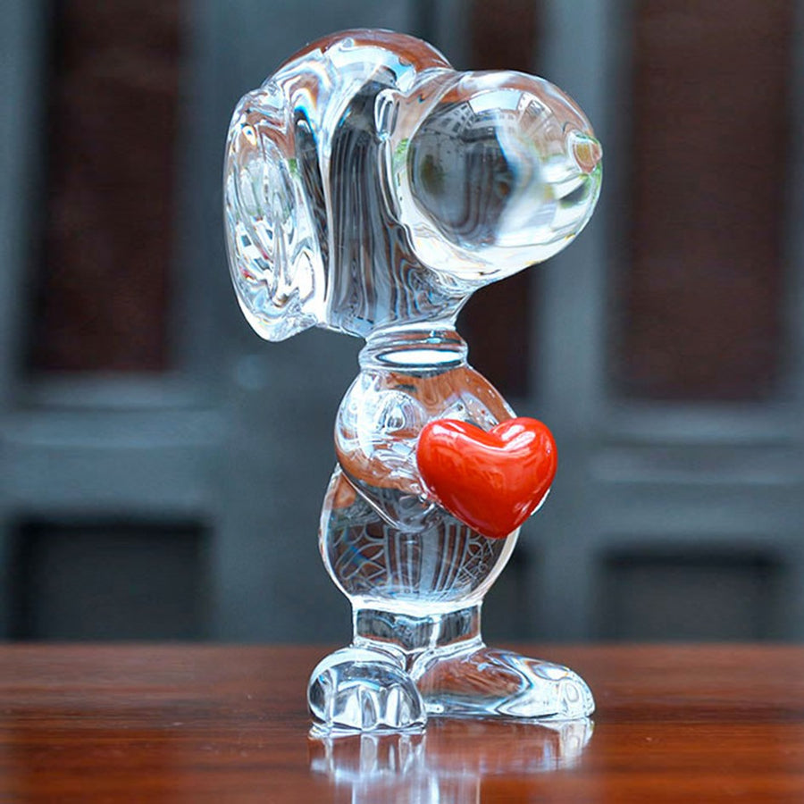 バカラ Baccarat クリスタルフィギュア キングスヌーピー 12.5cm