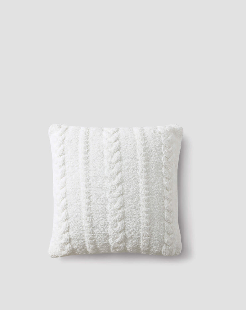 Braided Throw Pillow Off White