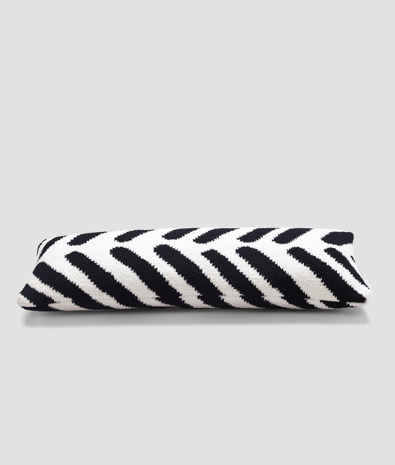 Tulum Lumbar Throw Pillow Black - Off White