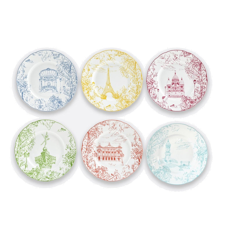 Tout Paris - Assorted Salad Plates (Set of 6)