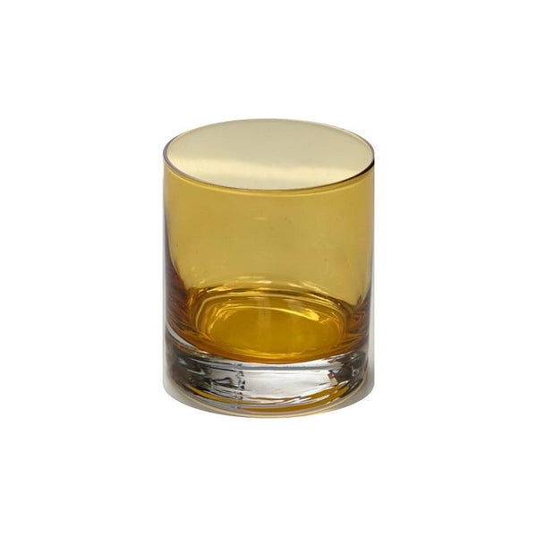 Crystal Coloured Whisky Glasses - Amber